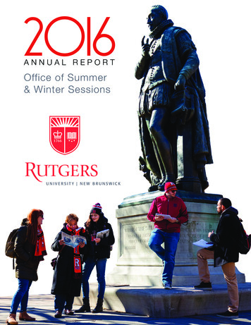 Office Of Summer & Winter Sessions - Rutgers University