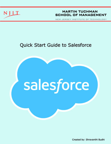 Quick Start Guide To Salesforce