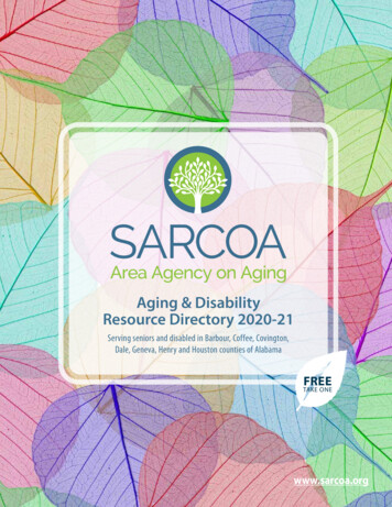 Serving Seniors And Disabled In Barbour, Coffee, Covington . - SARCOA