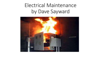 Electrical Maintenance By Dave Sayward