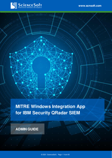 MITRE Windows Integration App For IBM Security QRadar SIEM