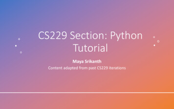 CS229 Section: Python Tutorial