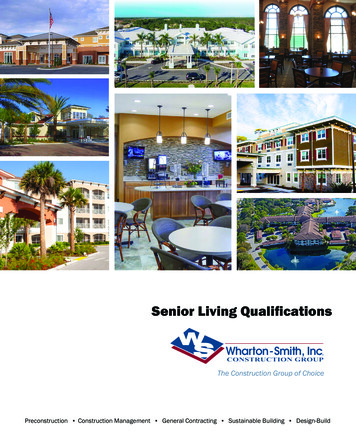 Senior Living Qualifications - Wharton Smith, Inc.