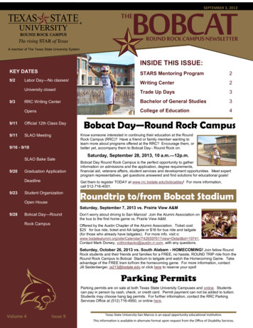 Bobcat Day Round Rock Campus Roundtrip To/from Bobcat Stadium