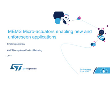 MEMS Micro-actuators Enabling New And Unforeseen .