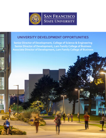 University Development Opportunities