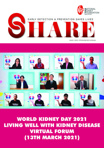 WORLD KIDNEY DAY 2021 LIVING WELL WITH KIDNEY 