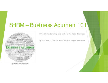 SHRM Business Acumen 101