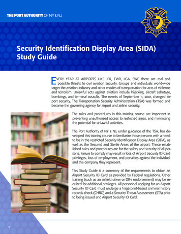 Security Identification Display Area (SIDA) Study Guide