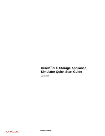 Oracle ZFS Storage Appliance Simulator Quick Start Guide