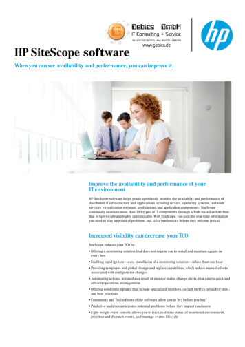HP SiteScope Software - MetaComp
