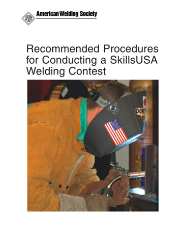 Recommended Procedures For Conducting A SkillsUSA 