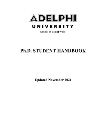 Ph.D. STUDENT HANDBOOK - Adelphi University