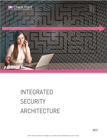 Check Point Integrated Security Architecture - Check Point Software