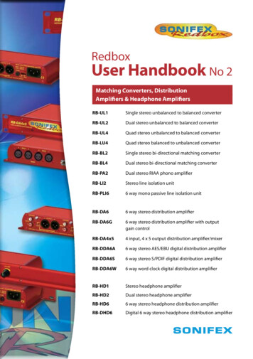 Redbox User Handbook No 2 - CPL