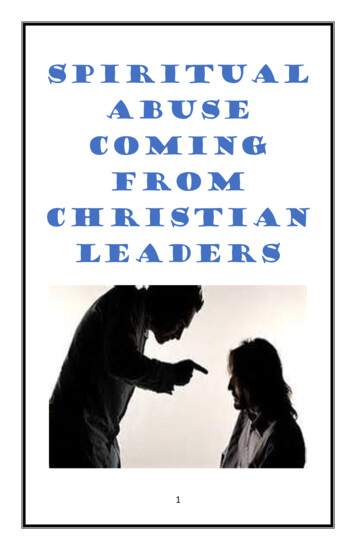 An Overview Of Spiritual Abuse Among Christians And Their .