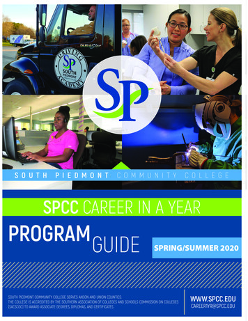Spcc Career In A Year Program Guide