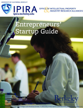 Ipira.berkeley.edu Entrepreneurs’ Startup Guide