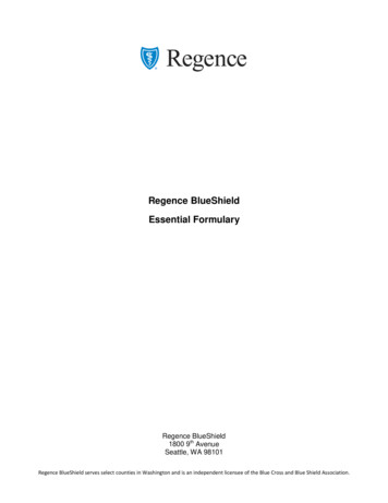 Regence BlueShield Essential Formulary - MMITNetwork
