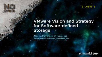 VMware Vision And Strategy For Software-defined Storage