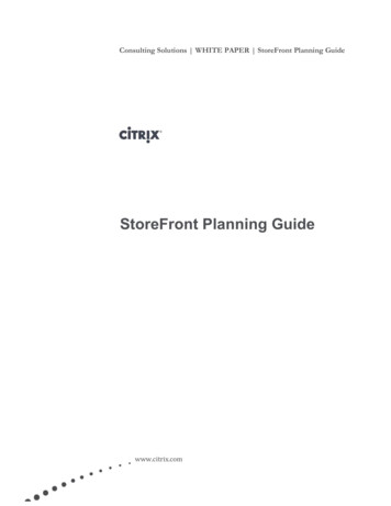 StoreFront Planning Guide - WordPress 