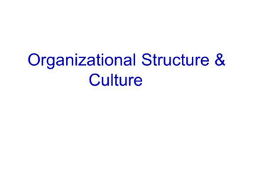 Organizational Structure & Culture - Christiane Schwieren