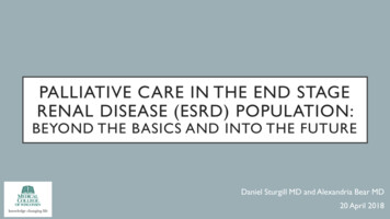 PALLIATIVE CARE IN THE END STAGE RENAL DISEASE (ESRD .