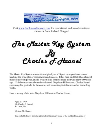 The Master Key System By Charles F. Haanel - Mind Motivations