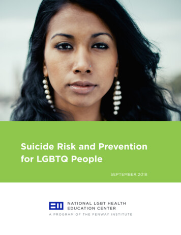 Suicide Risk And Prevention For LGBTQ People