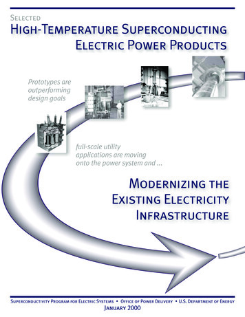 Selected High-Temperature Superconducting Electric Power .