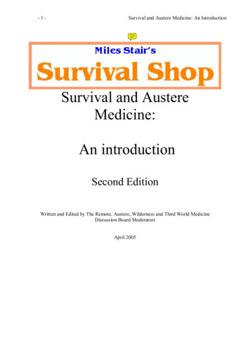 Survival And Austere Medicine: An Introduction