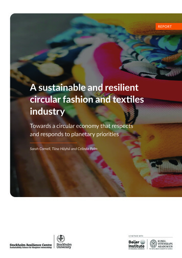 Circular Fashion And Textiles - Stockholm Resilience