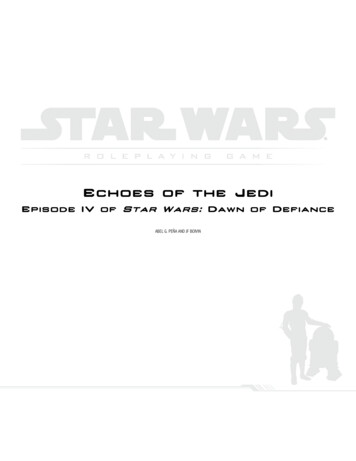 Echoes Of The Jedi - SWRPGNetwork