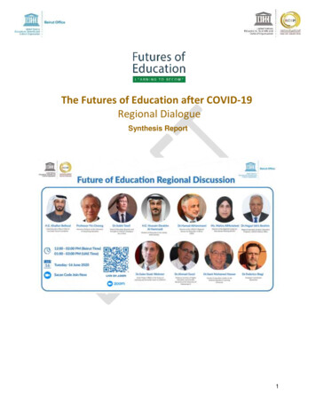 The Futures Of Education After COVID-19 Regional 