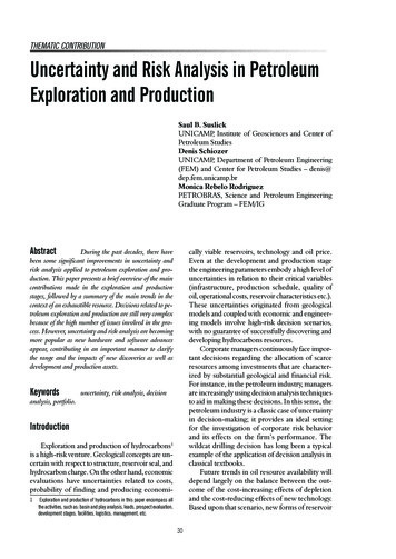 Uncertainty And Risk Analysis In Petroleum Exploration And .