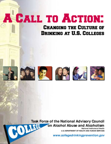 A Call To Action - College Drinking, Changing The Culture