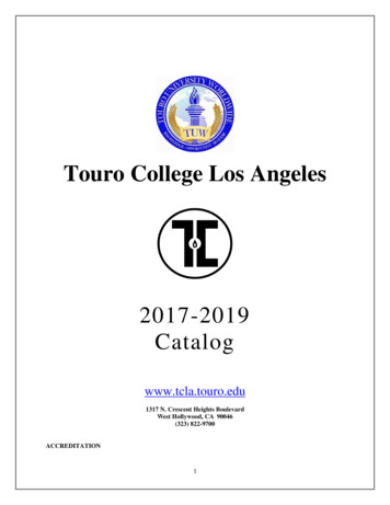TCLA Catalog 2017-19 - Touro