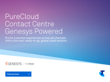 PureCloud Contact Centre Genesys Powered - Telstra