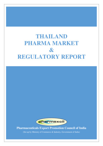 THAILAND PHARMA MARKET & REGULATORY REPORT