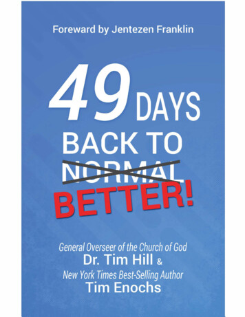 THE BOOK - 49 Days Back To Better ORIGINAL