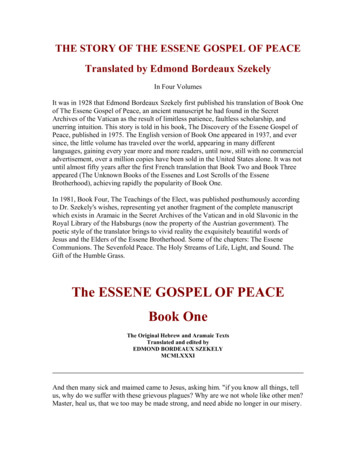 THE STORY OF THE ESSENE GOSPEL OF PEACE
