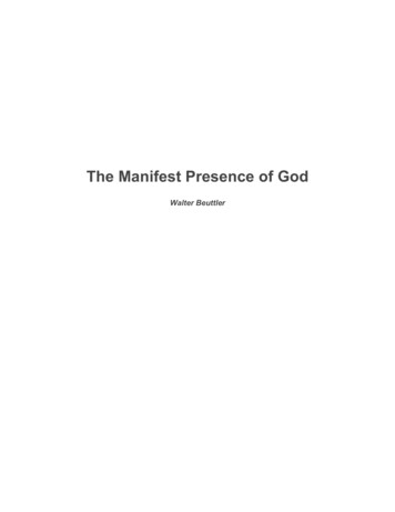 The Manifest Presence Of God - WordPress 