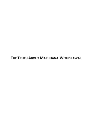 THE TRUTH ABOUT MARIJUANA WITHDRAWAL