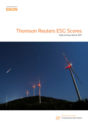 Thomson Reuters ESG Scores - ESADE