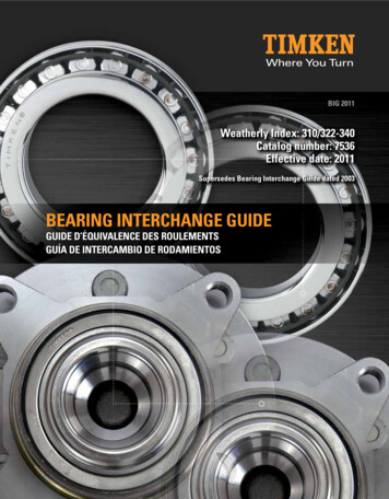 Bearing Interchange Guide - Collective Bearings