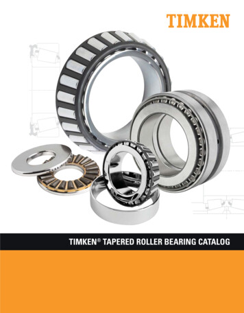 TIMKENCYLINDRICAL ROLLER BEARING CATALOG TAPERED 