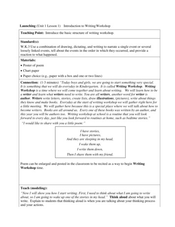 Launching (Unit 1 Lesson 1) Introduction To Writing 