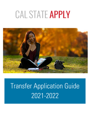 Transfer Application Guide 2021-2022