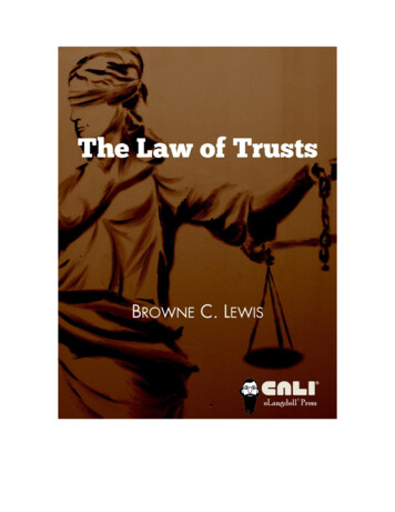 The Law Of Trusts - CALI