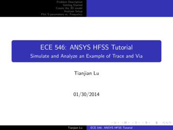 ECE 546: ANSYS HFSS Tutorial